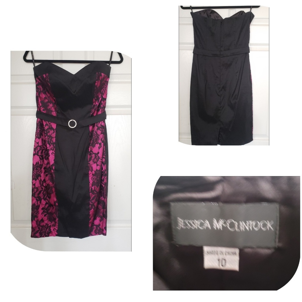 Pink & black dress